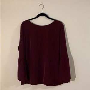 Purple banana republic Blouse bell sleeves